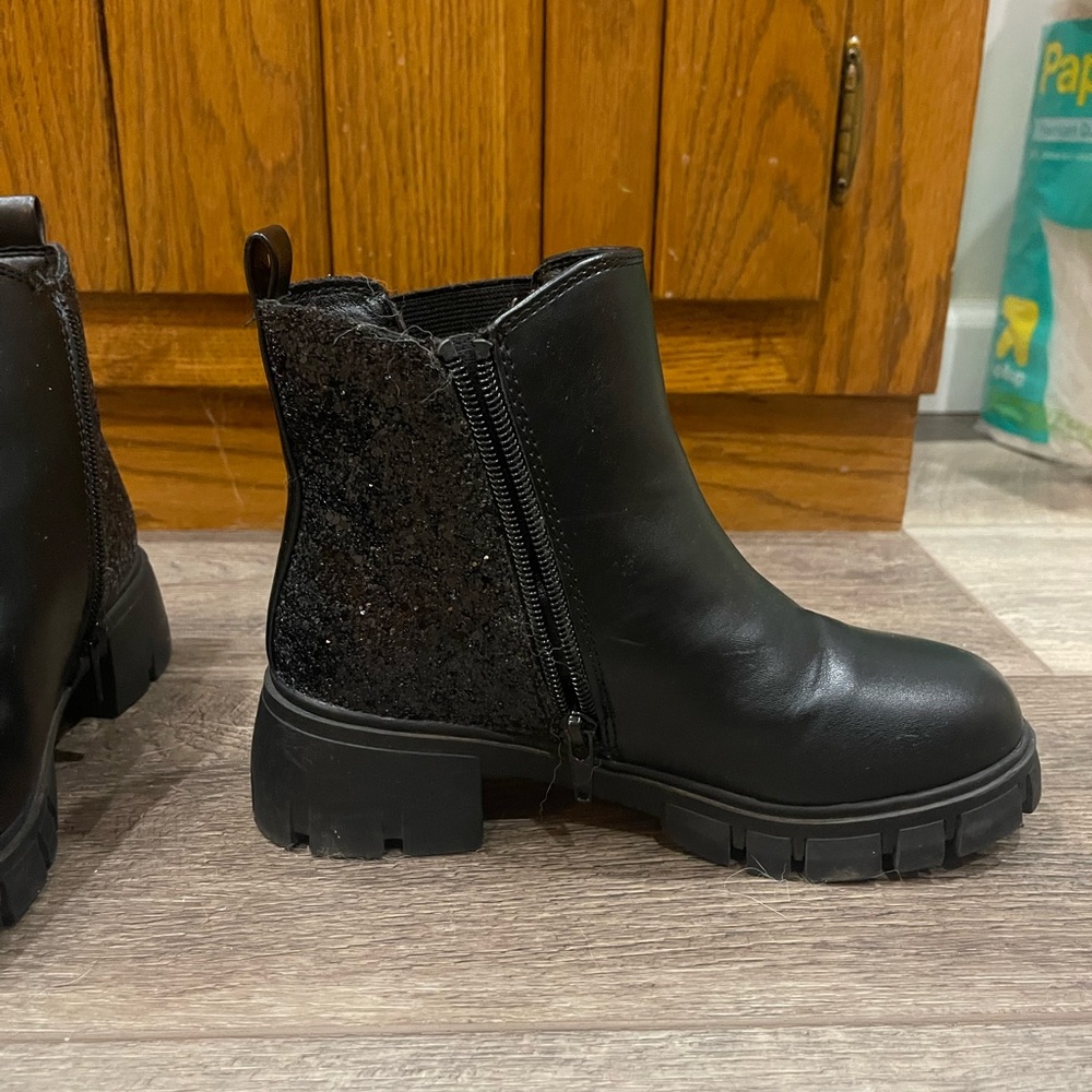 MIA Black Chunky Sole Boots
